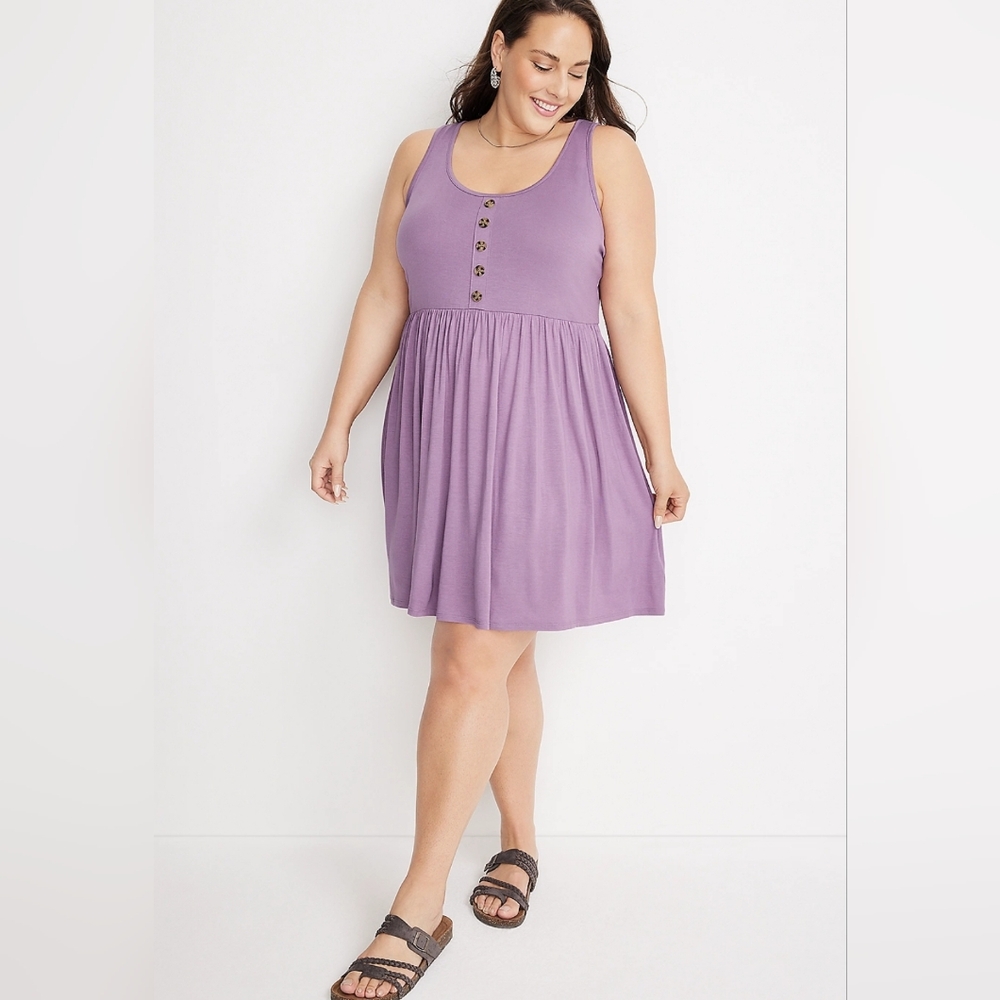 24/7 Button Front Mini Dress (DS202)
